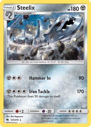 Steelix - 125/214 (Cosmos Holo) - Blister Exclusives Holofoil
