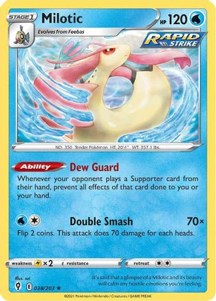 Milotic 38/203 - SWSH07 Evolving Skies Reverse Holofoil