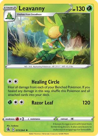 Leavanny 11/264 - SWSH08 Fusion Strike Reverse Holofoil