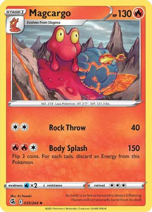 Magcargo 35/264 - SWSH08 Fusion Strike Reverse Holofoil