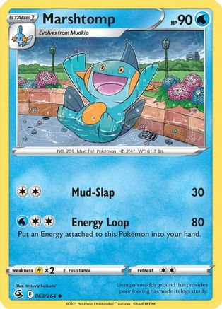 Marshtomp 63/264 - SWSH08 Fusion Strike Reverse Holofoil