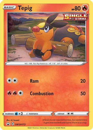 Tepig - SWSH172 SWSH172/307 - SWSH Sword & Shield Promo Cards Holofoil