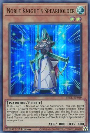 Noble Knight's Spearholder (BROL-EN019) - Brothers of Legend 1st Edition