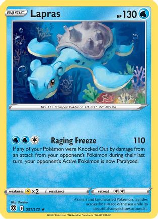 Lapras 31/172 - SWSH09 Brilliant Stars Reverse Holofoil