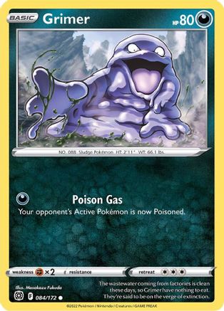 Grimer 84/172 - SWSH09 Brilliant Stars Reverse Holofoil
