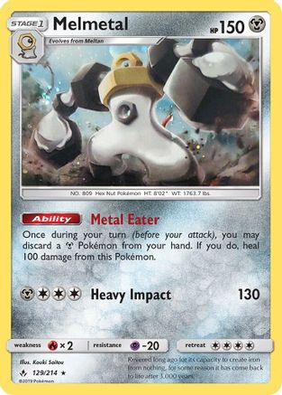 Melmetal - 129/214 (Cosmos Holo) - Blister Exclusives Holofoil