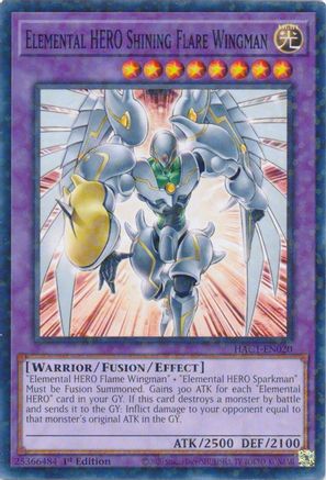 Elemental HERO Shining Flare Wingman (Duel Terminal) (HAC1-EN020) - Hidden Arsenal: Chapter 1 1st Edition