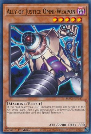 Ally of Justice Omni-Weapon (HAC1-EN087) - Hidden Arsenal: Chapter 1 1st Edition