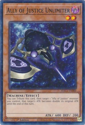 Ally of Justice Unlimiter (Duel Terminal) (HAC1-EN086) - Hidden Arsenal: Chapter 1 1st Edition
