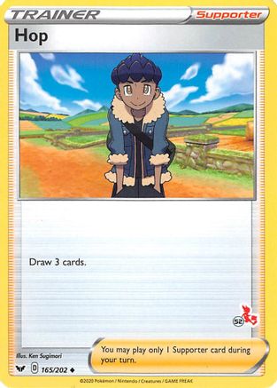 Hop - 165/202 (#52 Cinderace Stamped) - Battle Academy 2022