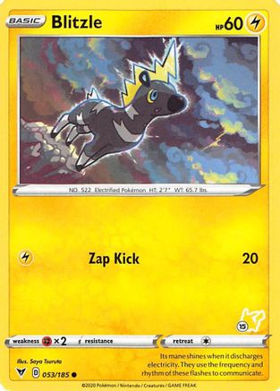 Blitzle - 053/185 (#15 Pikachu Stamped) - Battle Academy 2022