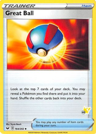 Great Ball - 164/202 (#49 Pikachu Stamped) - Battle Academy 2022