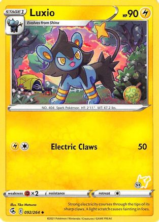 Luxio - 092/264 (#53 Pikachu Stamped) - Battle Academy 2022