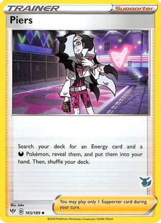 Piers - 165/189 (Eevee Stamped) - Battle Academy 2022
