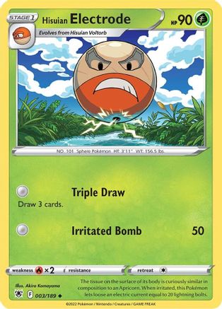 Hisuian Electrode 3/189 - SWSH10 Astral Radiance