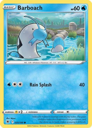 Barboach 35/189 - SWSH10 Astral Radiance Reverse Holofoil