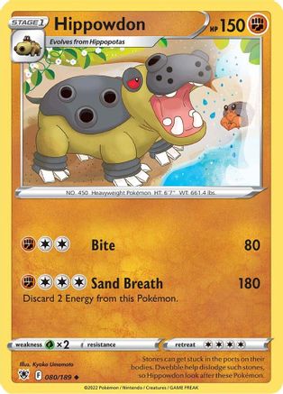 Hippowdon 80/189 - SWSH10 Astral Radiance Reverse Holofoil