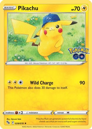 Pikachu (28) 28/78 - Pokemon GO Reverse Holofoil