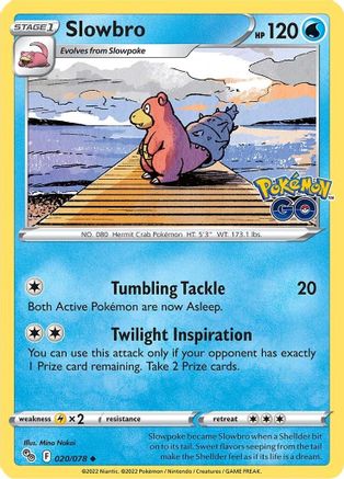 Slowbro 20/78 - Pokemon GO Reverse Holofoil