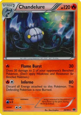 Chandelure - 20/99 (Cracked Ice Holo) - Blister Exclusives Holofoil