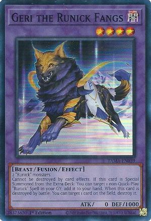 Geri the Runick Fangs (TAMA-EN039) - Tactical Masters 1st Edition