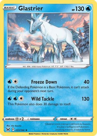 Glastrier 51/196 - Lost Origin Reverse Holofoil