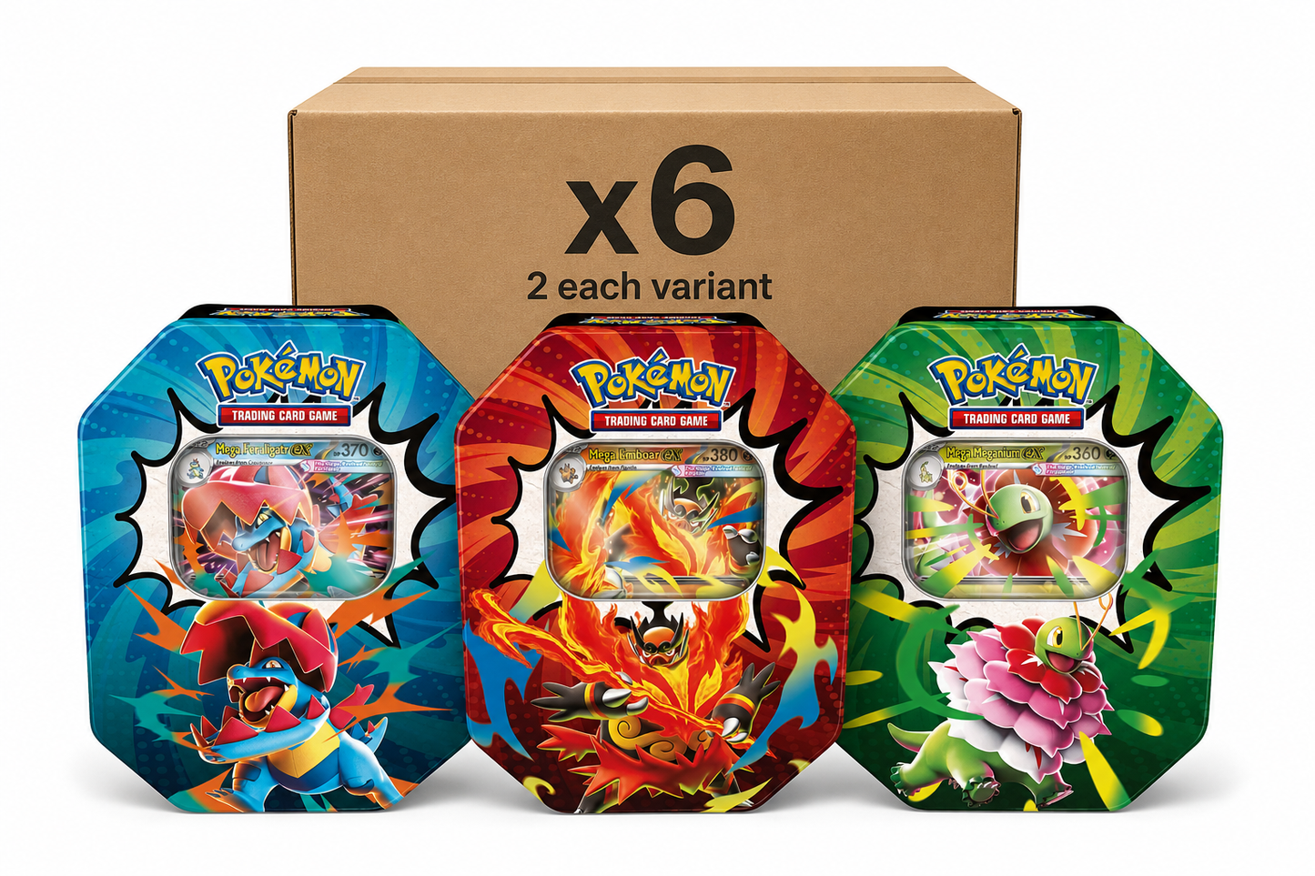 Pokémon TCG - Mega Evolution - Ascended Heroes Tins - Case of 6 (Preorder Aug 28th 2026)