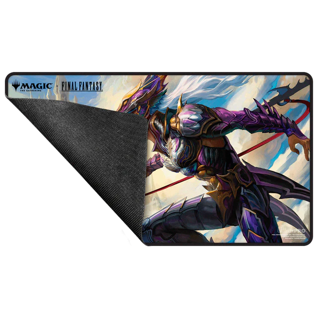 Magic: The Gathering - Final Fantasy - Kain, Traitorous Dragoon Playmat: Black Stitched