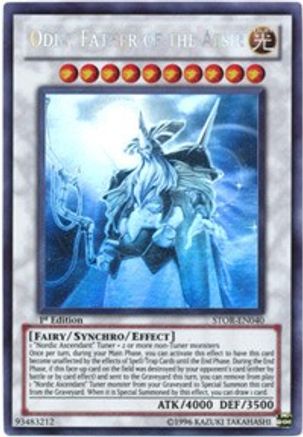 Odin, Father of the Aesir (Ghost Rare) (STOR-EN040) - Storm of Ragnarok 1st Edition