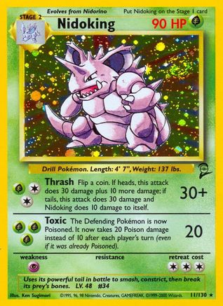 Nidoking 11/130 - Base Set 2 Holofoil