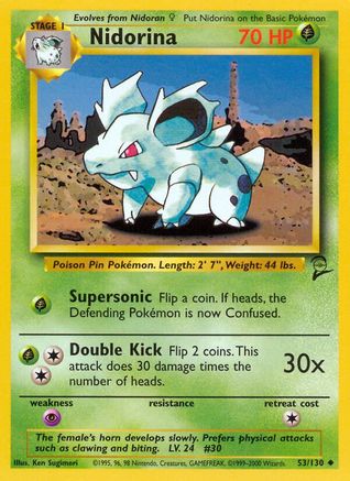 Nidorina 53/130 - Base Set 2