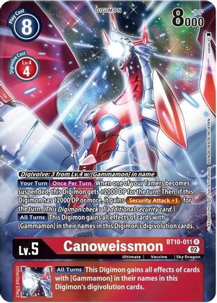 Canoweissmon (Alternate Art) (BT10-011) - Xros Encounter Foil
