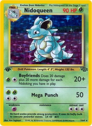 Nidoqueen (7) 7/64 - Jungle Unlimited Holofoil