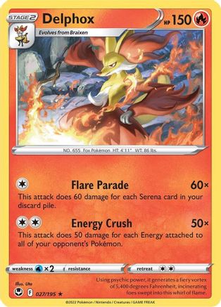 Delphox 27/195 - SWSH12 Silver Tempest