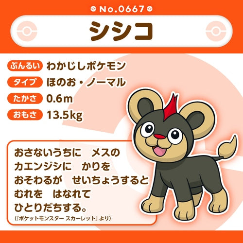Litleo Pokemon Fit plush No.667