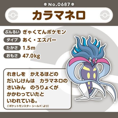 Malamar Pokemon Fit plush No.687