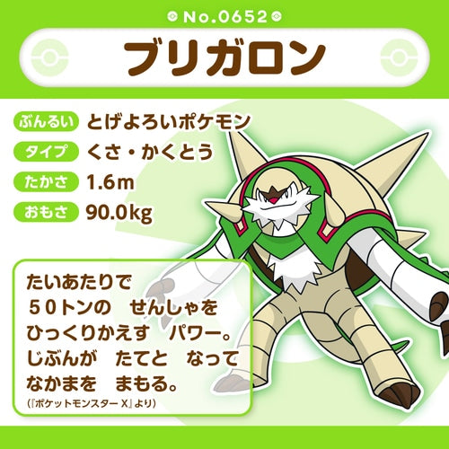Chesnaught Pokemon Fit plush No.652