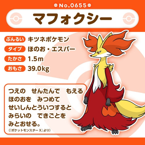 Delphox Pokemon Fit plush No.655