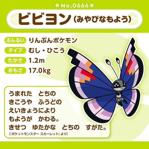 Vivillon (Elegant Pattern) Pokemon Fit plush No.666