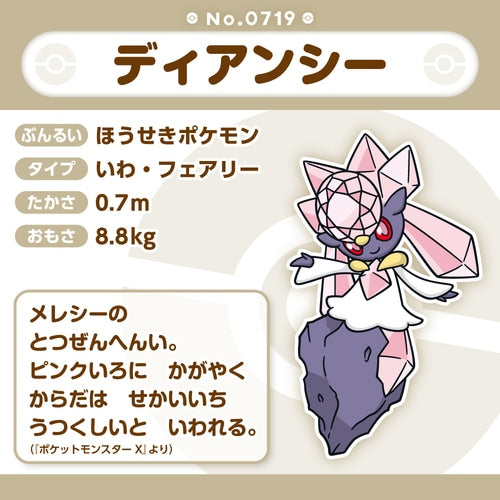 Diancie Pokemon Fit plush No.719