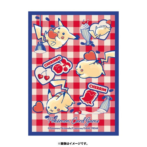 Pokémon Center Japan Official Sleeves: Pikachu Hearts Sleeves (Blue)