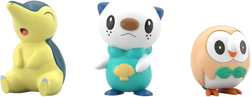 Pokemon Scale World - Hisui Region - Cyndaquil & Oshawott & Rowlett Figure