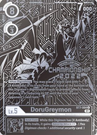 DoruGreymon (2022 Championship Finals 2nd Place) (BT7-064) - Next Adventure