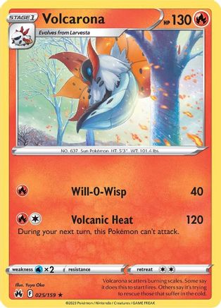 Volcarona 25/159 - SWSH Crown Zenith Reverse Holofoil