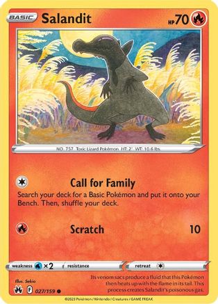 Salandit 27/159 - SWSH Crown Zenith Reverse Holofoil