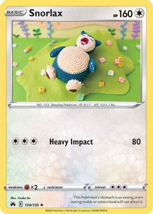 Snorlax 109/159 - SWSH Crown Zenith Reverse Holofoil