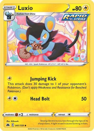 Luxio (41) 41/159 - SWSH Crown Zenith Reverse Holofoil