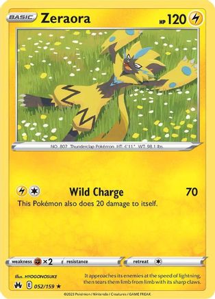 Zeraora 52/159 - SWSH Crown Zenith