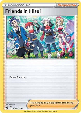 Friends in Hisui 130/159 - SWSH Crown Zenith Reverse Holofoil