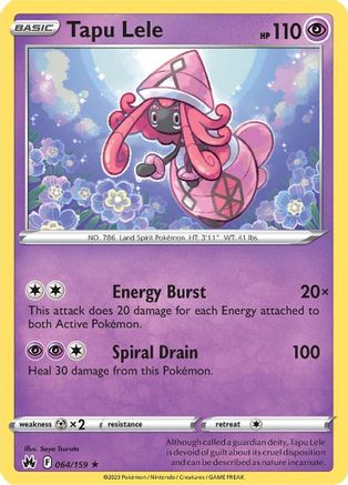 Tapu Lele 64/159 - SWSH Crown Zenith Reverse Holofoil